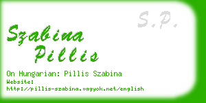 szabina pillis business card